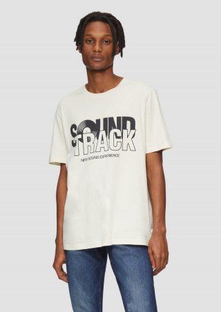 s.Oliver T-Shirt mit Front- und Rückenprint - ecru