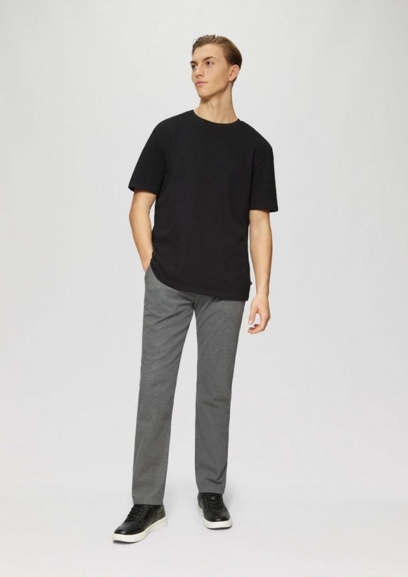 s.Oliver Rick: Web-Chino in Woll-Optik - graphit