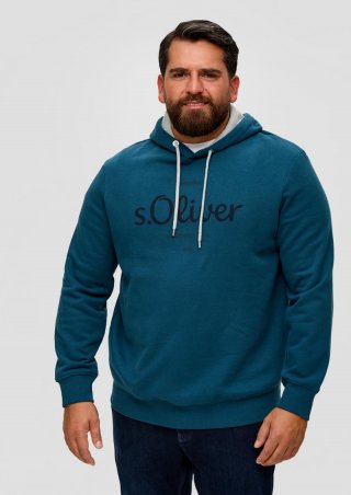 s.Oliver Hoodie mit Logoprint - dunkles türkis