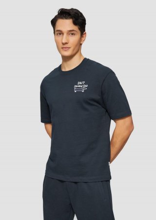 s.Oliver T-Shirt im Relaxed Fit aus Heavy Jersey - tiefblau
