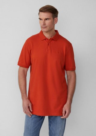 s.Oliver Poloshirt aus Baumwollpiqué - mohnrot