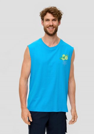 s.Oliver Tanktop mit Frontprint - türkis
