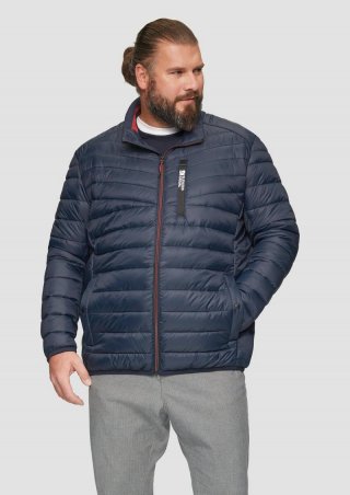 s.Oliver Steppjacke mit sportiven Kontrastdetails - navy