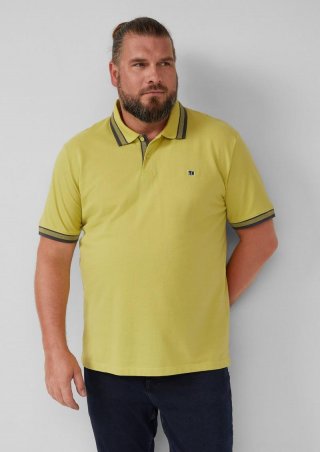 s.Oliver Poloshirt aus Baumwollpiqué mit Kontrast-Details - hellgrün