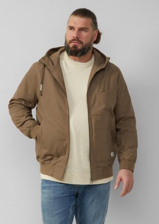 s.Oliver Kapuzenjacke aus robustem Canvas - sandstein