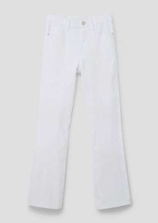 s.Oliver Jeans Beverly / Relaxed Fit / High Rise / Flared Leg - weiß