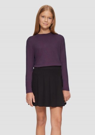 s.Oliver Weiches Longsleeve aus Viskosemix im O-Shape - lila