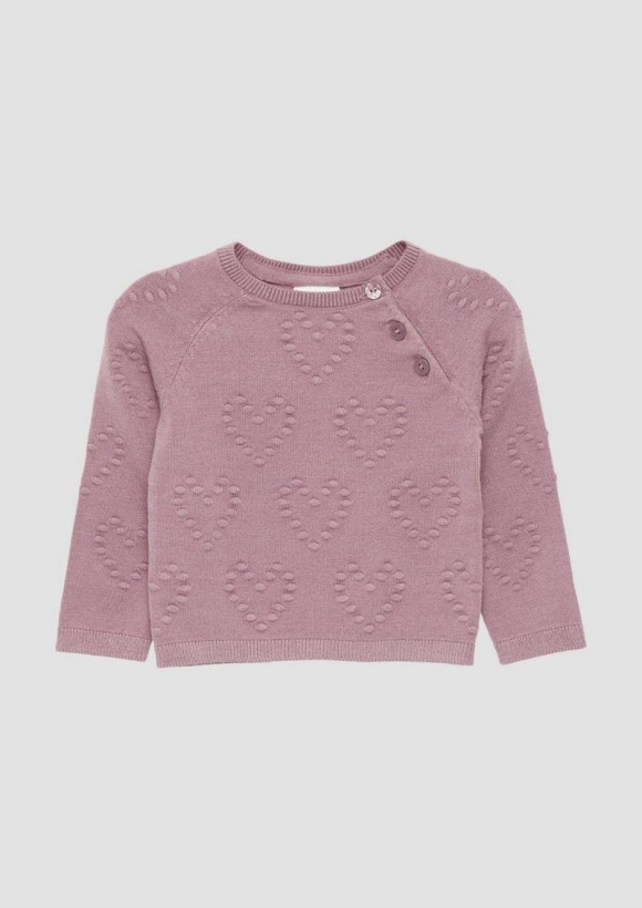 s.Oliver Strickpullover mit Strukturmuster - lavendel