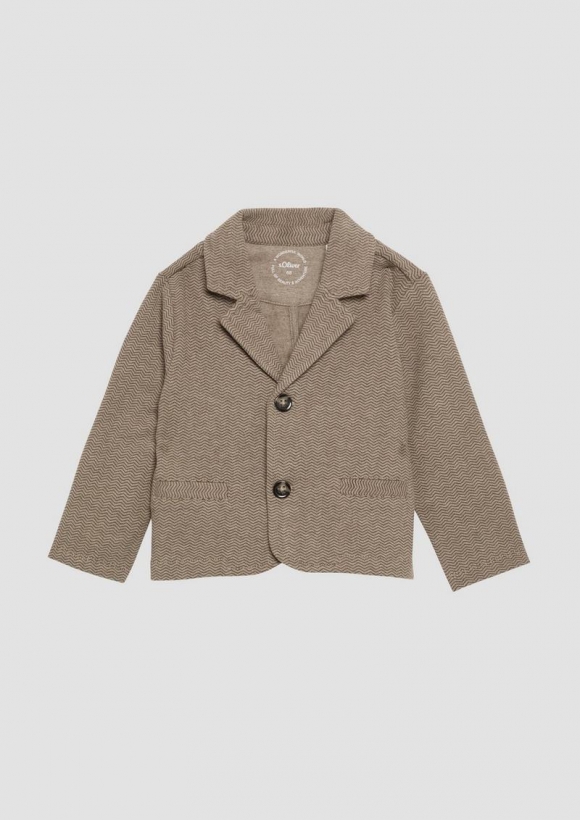 s.Oliver Festiver Blazer aus Baumwollmix - karamell