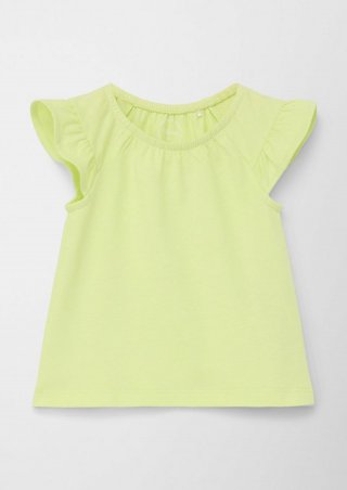 s.Oliver T-Shirt mit Volants - limettengrün