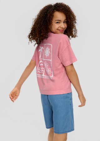 s.Oliver T-Shirt mit Rückenprint - koralle