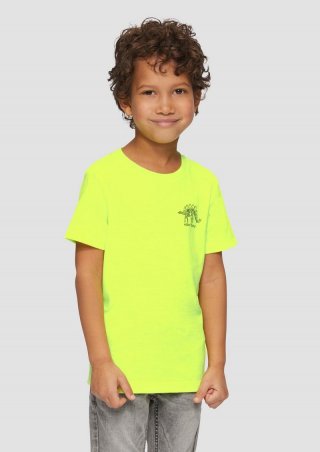 s.Oliver T-Shirt mit kleinem Brustprint - hellgelb