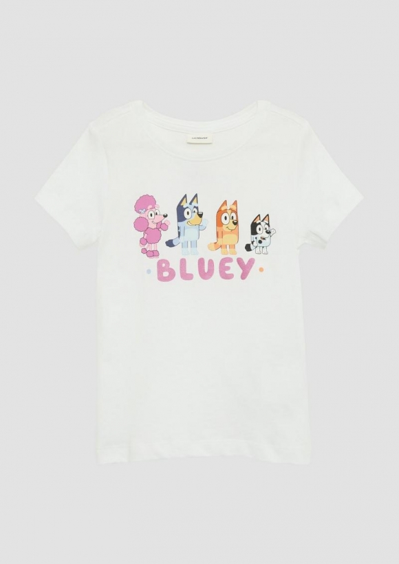s.Oliver Baumwoll-T-Shirt mit Bluey-Print® - weiß