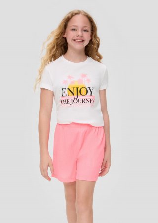 s.Oliver T-Shirt mit Frontprint - weiß