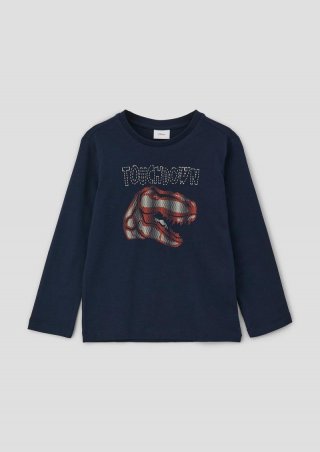 s.Oliver Longsleeve mit Dino-Motiv - navy
