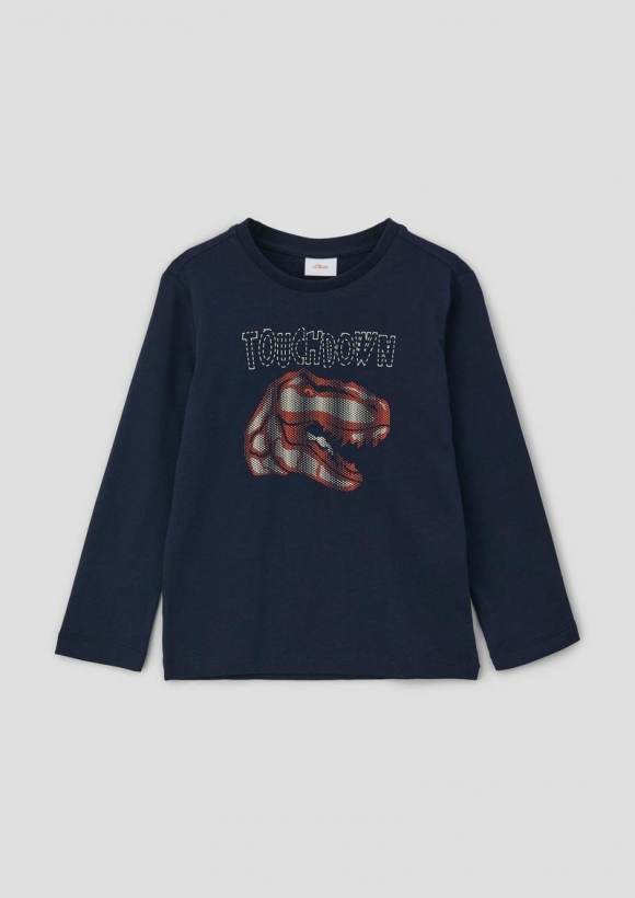 s.Oliver Longsleeve mit Dino-Motiv - navy