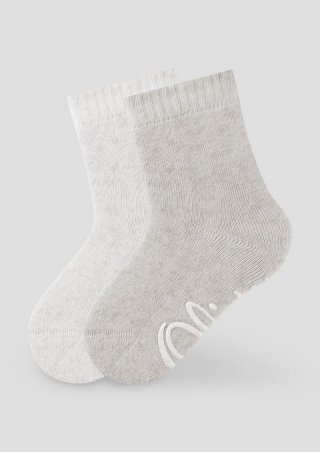 s.Oliver Melierte Socken im Doppelpack - hellgrau