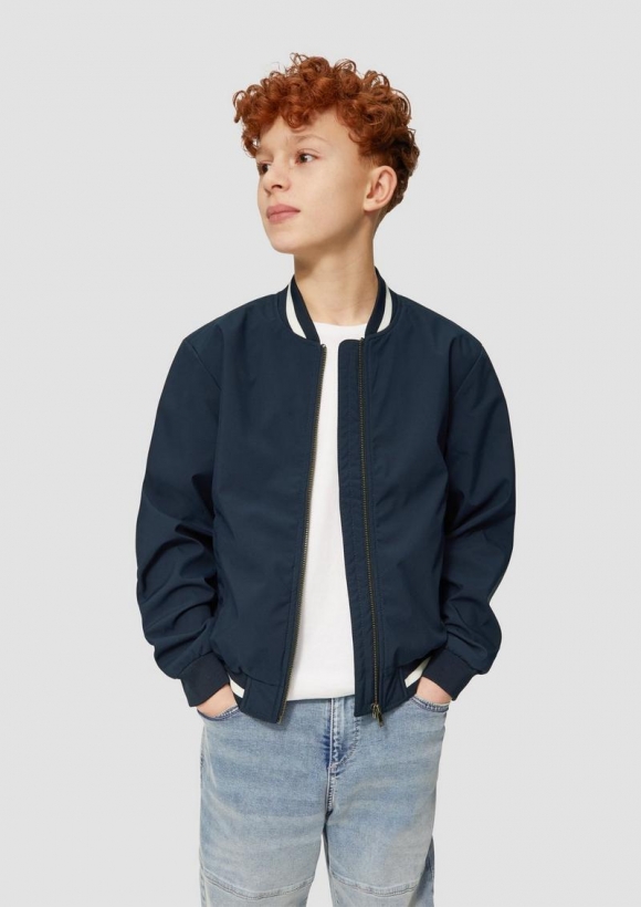 s.Oliver Sportiver Blouson mit Streifendetails - navy