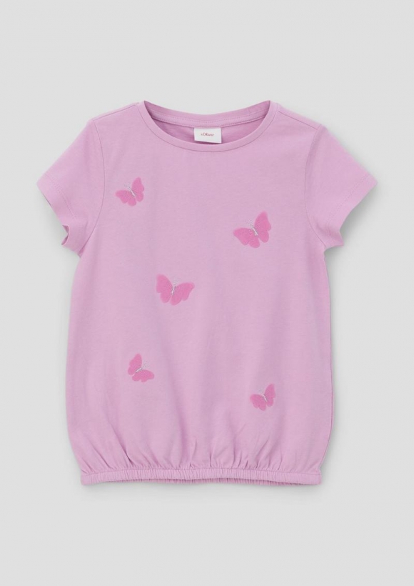 s.Oliver T-Shirt mit Rundhalsausschnitt - rosa