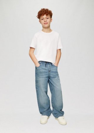 s.Oliver Jeans Baggy / Relaxed Fit / Mid Rise / Wide Leg / aus leichtem Denim - blau