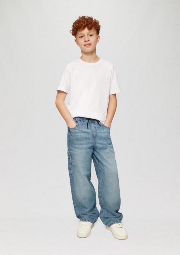 s.Oliver Jeans Baggy / Relaxed Fit / Mid Rise / Wide Leg / aus leichtem Denim - blau