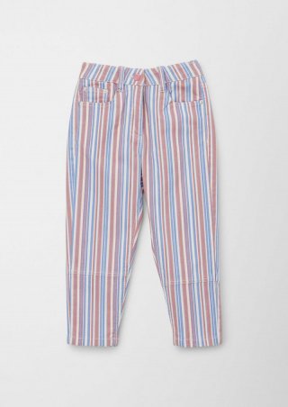 s.Oliver Relaxed: Hose mit Steifenmuster - himmelblau