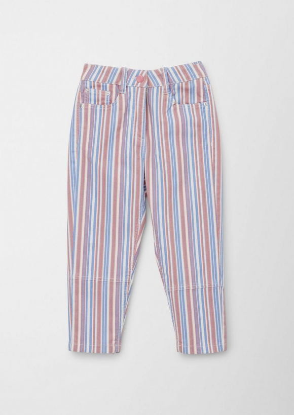 s.Oliver Relaxed: Hose mit Steifenmuster - himmelblau