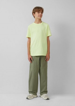 s.Oliver Baggy-Hose in Leinen-Optik im Relaxed Fit - olivgrün