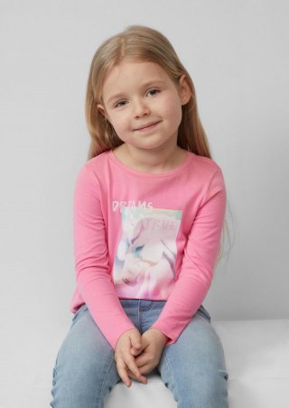 s.Oliver Langarmshirt in A-Shape aus Baumwolle - altrosa