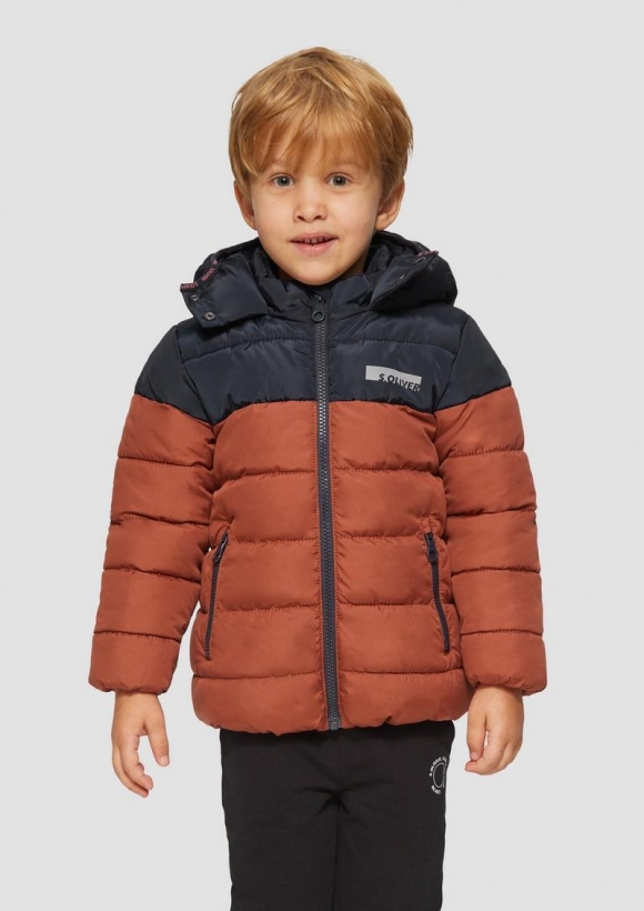 s.Oliver Wattierte Jacke mit Fleecefutter - rostrot