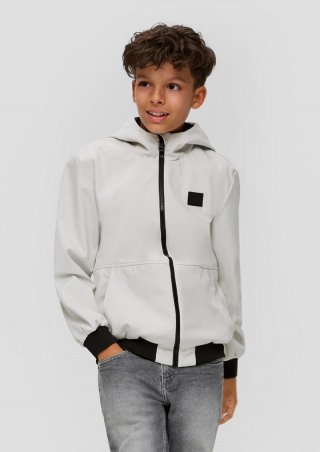 s.Oliver Softshell-Jacke mit Kapuze - wollweiß