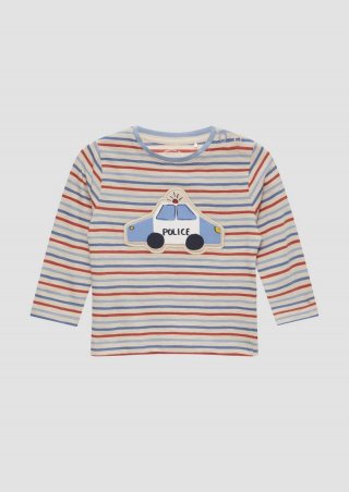 s.Oliver Langarmshirt mit wattierter Applikation - beige