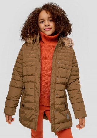 s.Oliver Steppjacke mit Kunstfellblende - sandstein
