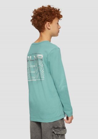 s.Oliver Baumwoll-T-Shirt mit Rückenprint - türkisblau