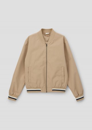 s.Oliver Leicht gefütterter Blouson mit Streifen-Details - beige