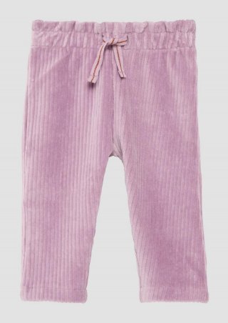 s.Oliver Elastische Jogpants in Cordoptik - lavendel