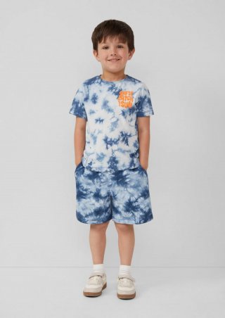 s.Oliver Loose-Fit-Bermuda in Batikoptik - dunkelblau