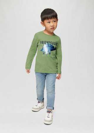 s.Oliver Langarmshirt mit Wendepailletten - hellgrün