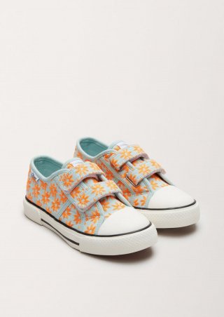 s.Oliver Sneaker mit Blumenmuster - hellblau