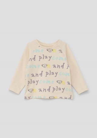 s.Oliver Longsleeve mit Grafikprint - helles sand