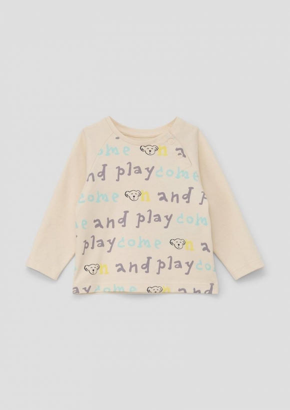 s.Oliver Longsleeve mit Grafikprint - helles sand