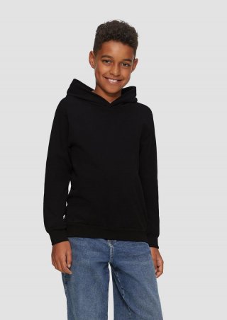 s.Oliver Kapuzen-Sweatshirt mit Rückenprint - schwarz