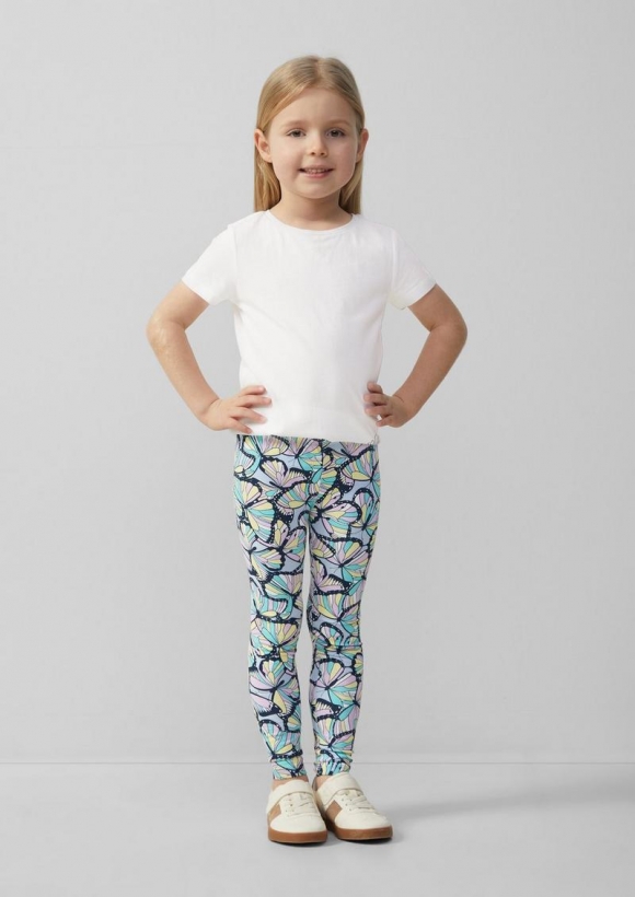 s.Oliver Leggings mit All-over-Print - himmelblau