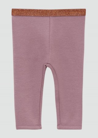 s.Oliver Thermofleece-Leggins mit Glitzer-Elastikbund - lavendel