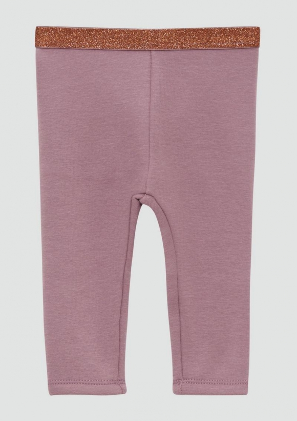 s.Oliver Thermofleece-Leggins mit Glitzer-Elastikbund - lavendel