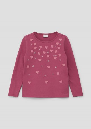 s.Oliver Longsleeve mit Applikation - pink
