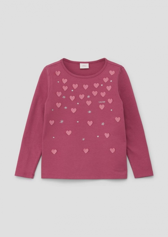 s.Oliver Longsleeve mit Applikation - pink