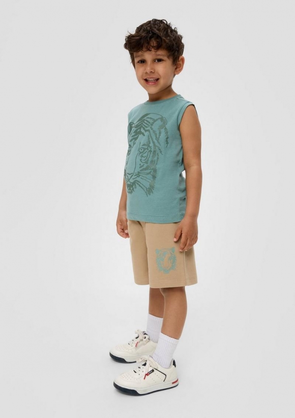 s.Oliver Loose: Hose aus Baumwollmix - beige