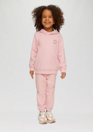 s.Oliver Unisex Jogginghose aus Sweat mit kleinem Print-Detail - zartrosa