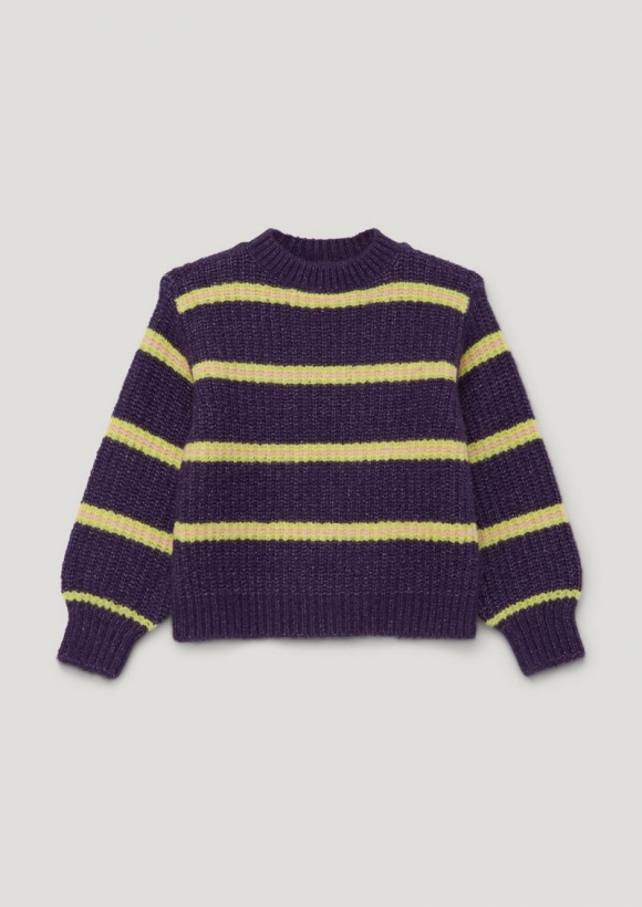 s.Oliver Strickpullover mit Ringelmuster - lila
